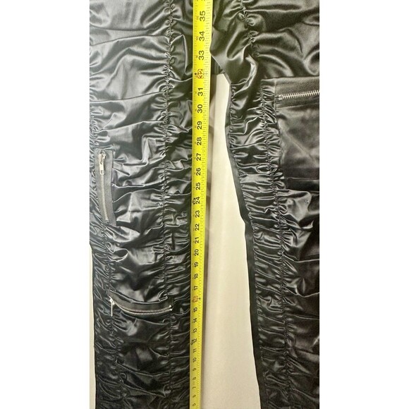 NWOT Seven7 Express Vintage Y2K Cargo Pants Silver Satin Ruched Low Rise Size 29 - Picture 6 of 6